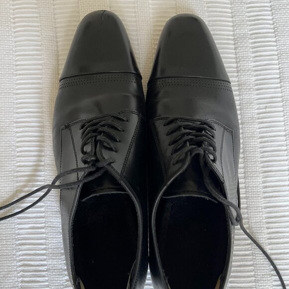 Aldo Men's Black Leather Oxford Dress Shoes - Picture 1 of 9